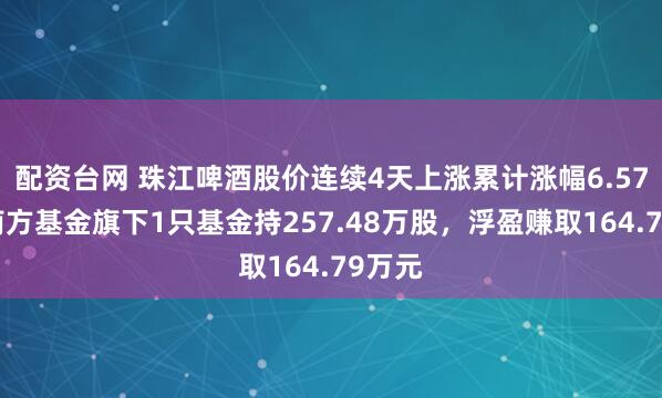 配资台网 珠江啤酒股价连续4天上涨累计涨幅6.57%，南方基金旗下1只基金持257.48万股，浮盈赚取164.79万元